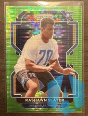 2021 PANINI PRIZM Green Prizm Rashawn Slater RC #431 Los Angeles Chargers